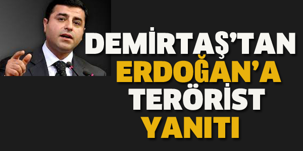 DEMİRTAŞ'TAN ERDOĞAN'A TERÖRİST YANITI