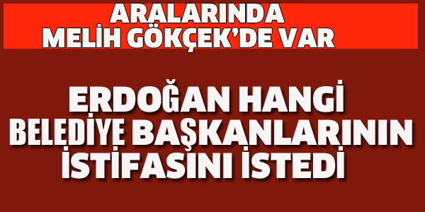 ERDOĞAN HAGİ BELEDİYE BAŞKANLARININ İSTİFASINI İSTEDİ