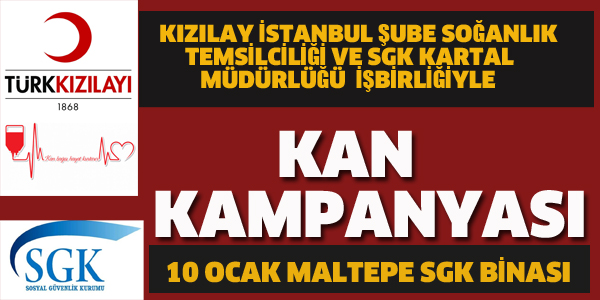 SGK KARTAL VE KIZILAY SOĞANLIK İŞBİRLİĞİYLE KAN KAMPANYASI