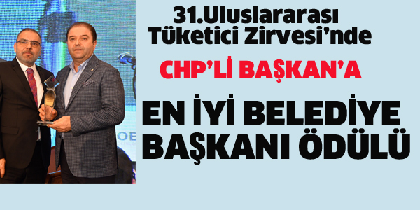 ALİ KILIÇ'A EN İYİ BELEDİYE BAŞKANI ÖDÜLÜ