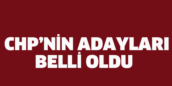 CHP'NİN MİLLETVEKİLİ ADAYLARI BELLİ OLDU