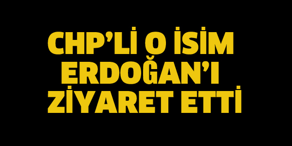 CHP'Lİ O İSİM ERDOĞAN'I ZİYARET ETTİ