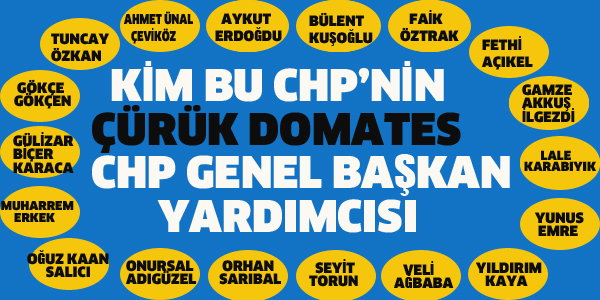 CHP'NİN ÇÜRÜK "DOMATES" GENEL BAŞKAN YARDIMCISI KİM?