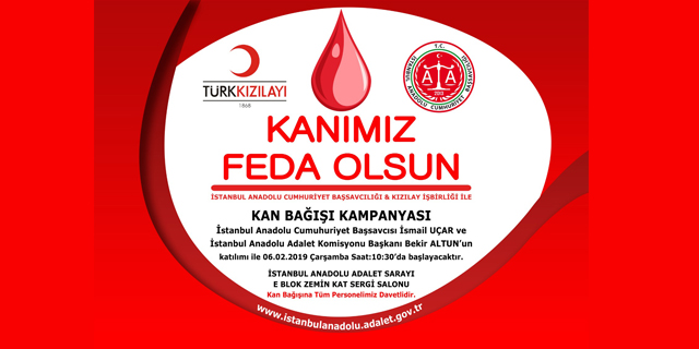 Anadolu Cumhuriyet Başsavcılığı'ndan Kan Bağışı Kampanyası