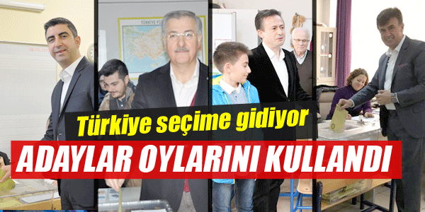 Belediye Başkan Adayları Oylarını Kullandı