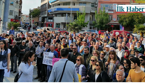 Burhaniye'de Çocuk İstismarı Protesto Edildi