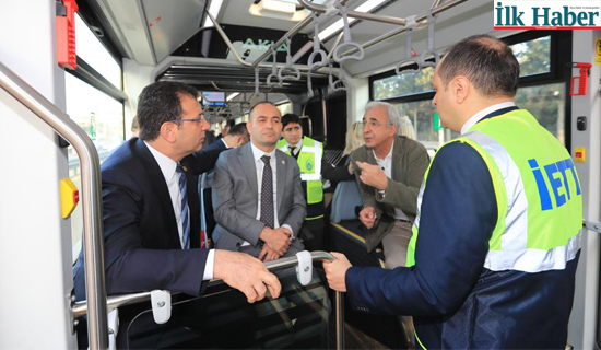 İmamoğlu Yerli Üretim Metrobüs'ün Test Sürüşüne Katıldı