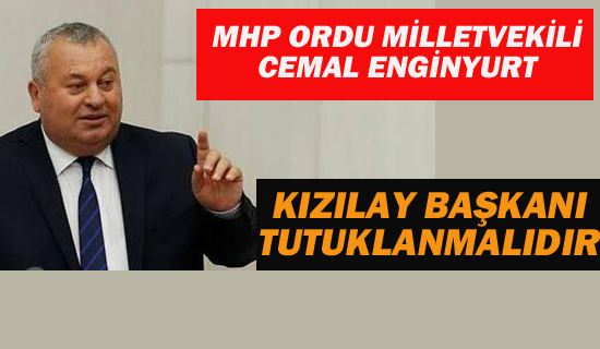 MHP Milletvekili Enginyurt "Kızılay Başkanı Tutuklanmalıdır