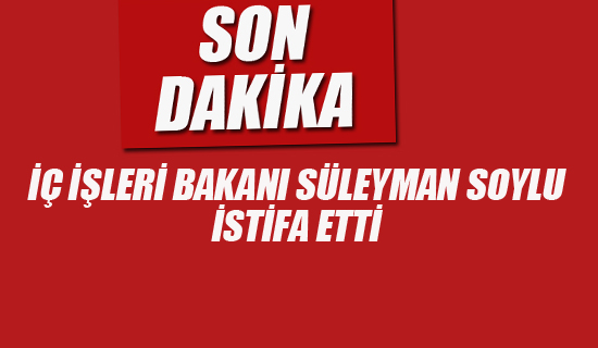 İç İşleri Bakanı Süleyman Soylu İstifa Etti