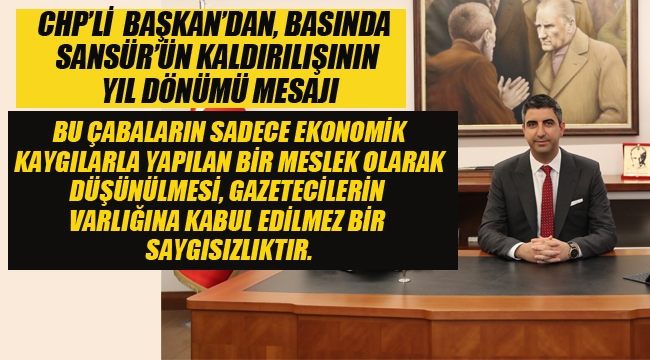 Başkan Yüksel'den, Basında Sansür'ün Kaldırılışının Yıl Dönümü Mesajı