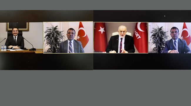 İmamoğlu'ndan Babacan ve Karamollaoğlu'na "Kanal İstanbul" Sunumu