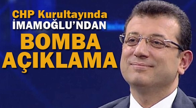 İmamoğlu'ndan Bomba Açıklama