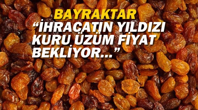 Bayraktar "İhracatın Yıldızı Kuru Üzüm Fiyat Bekliyor…"