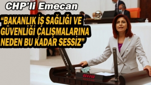 CHP'li Emecan "Bakanlık İş Sağlığı ve Güvenliği Çalışmalarına Neden Bu Kadar Sessiz"