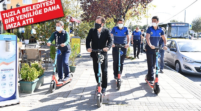 Tuzla Belediyesi'nden "Scooter" lı Zabıta Ekibi 