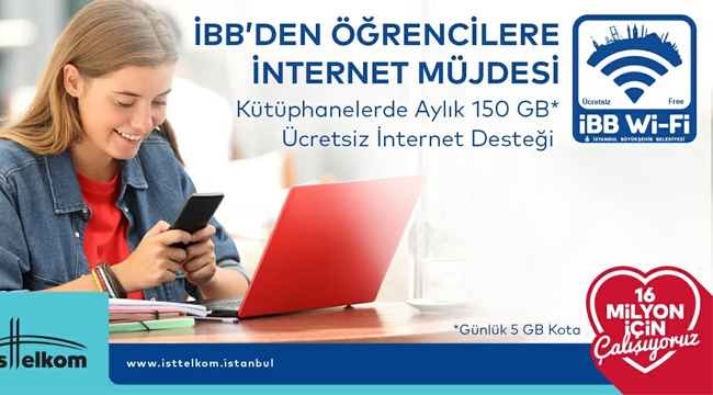 İBB Öğrencilere İnternet Desteğini Aylık 150 GB'ye Çıkarıyor 