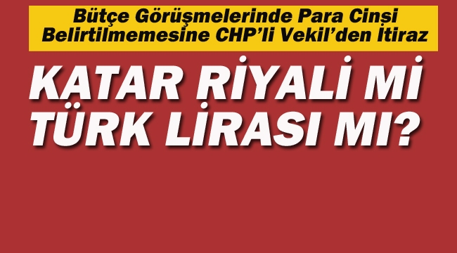 CHP'li Vekil'den, Bütçe Görüşmelerinde Para Cinsi Belirtilmemesine Tepki!