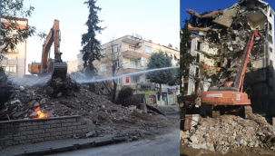 Kartal Belediyesi. 10 katlı Riskli Binanın Yıkımını Gerçekleştirdi