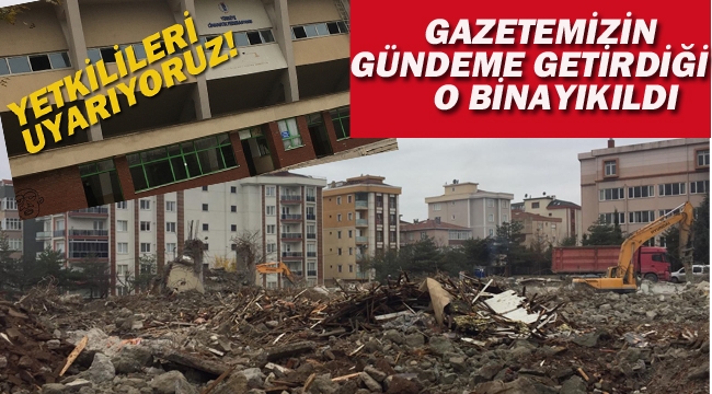 Kartal'da ki O Bina Yıkıldı