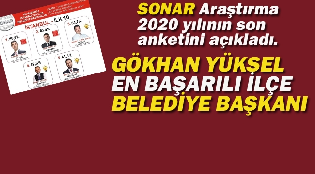  "Kartal Belediye Başkanı Yüksel "En Başarılı İlçe Başkanı"