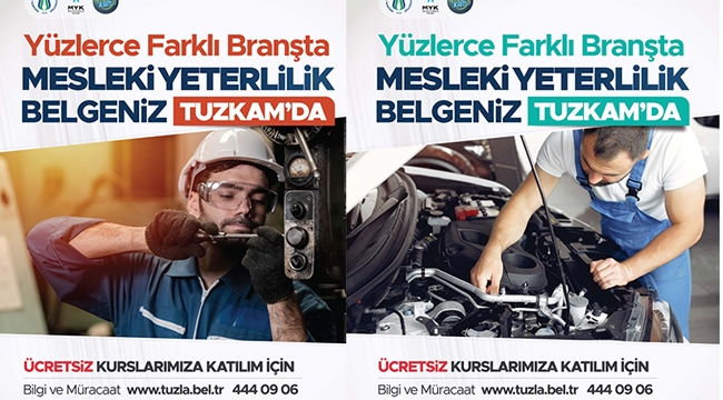 Tuzla'da Yüzlerce Farklı Branşta Mesleki Yeterlilik Kursları Başlıyor