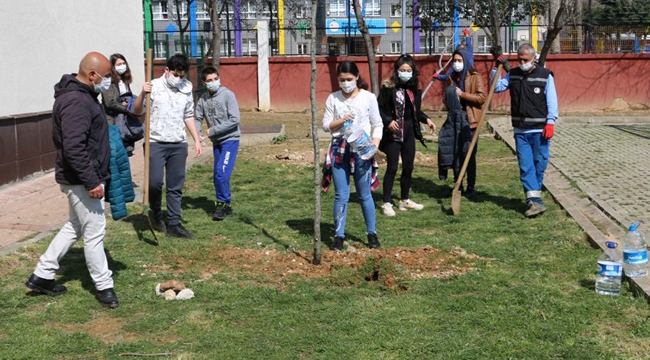 Anlamlı Mezuniyet Töreni "Kep Atmıyoruz Fidan Dikiyoruz"