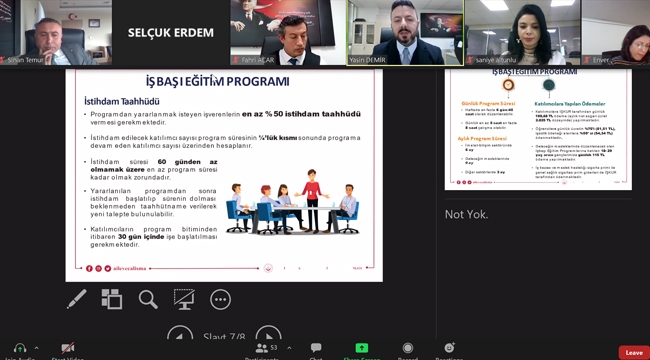 İşkur'un Çevrim İçi Olarak İşverenlerle Gerçekleştirdiği Toplantılar Devam Ediyor