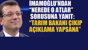 İmamoğlu'ndan "Nerede o Atlar" Sorusuna Yanıt "Tarım Bakanı; Çıkıp Bir Açıklama Yapsana"