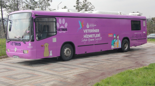 İBB'nin Gezici Veteriner Otobüsü "Vetbüs" 3 Gün Kartal'da Hayvanseverlere Hizmet Verecek