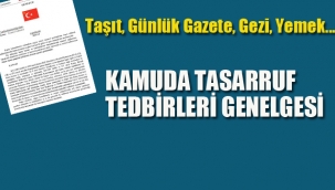 Kamuda Tasarruf Tedbirleri Genelgesi 