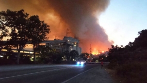 İBB Ekipleri Kemerköy Termik Santralı Çevresindeki Yangınlara da Müdahale Etti