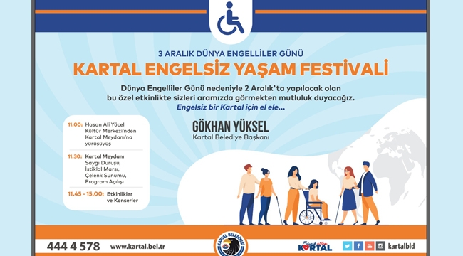 Kartal Belediyesi'nden "Engelsiz Yaşam Festivali"