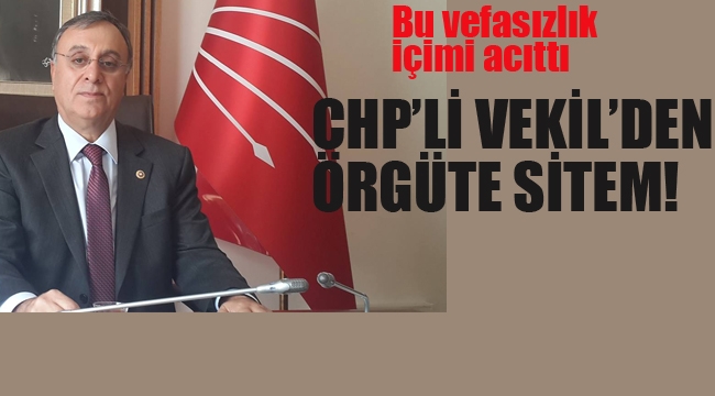 CHP'li Vekil'den Örgüte Sitem! Bu Vefasızlık İçimi Acıttı