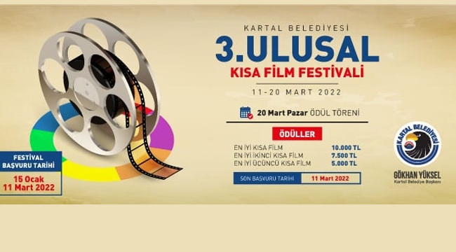 Kartal Belediyesi 3. Ulusal Kısa Film Festivali Yarışmasına Başvurular Başladı