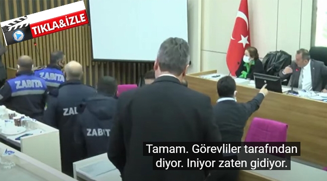 Tanju Özcan, Meclis Üyesini Zabıta Marifetiyle Dışarı Çıkarttı