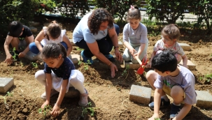Kartal Belediyesi Kreş Öğrencileri, İlk Fidelerini Toprakla Buluşturdu 