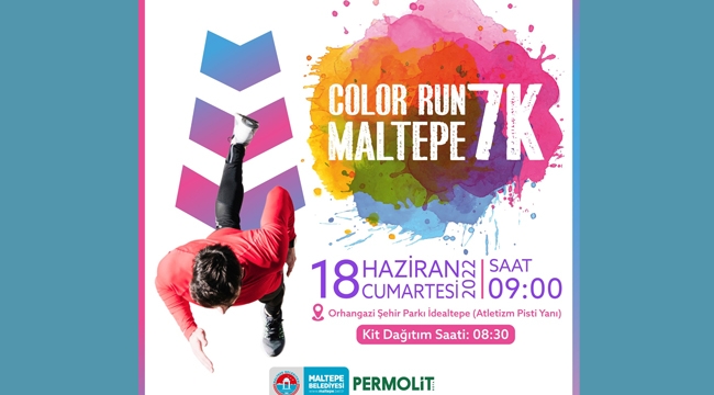 Maltepe Belediyesi'nden "Color Run Maltepe 7K Koşusu"