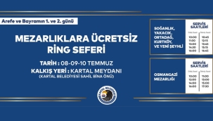 Kartal Belediyesi'nden Kurban Bayramı'nda Mezarlık Ziyareti 'ne Ulaşım Hizmeti