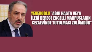 Yeneroğlu "Ağır Hasta Veya İleri Derece Engelli Mahpusların Cezaevinde Tutulması Zulümdür"