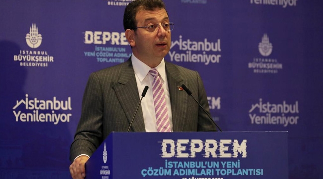 İmamoğlu " 85 Milyar Dolar Deprem İçin Kullanılmadı"