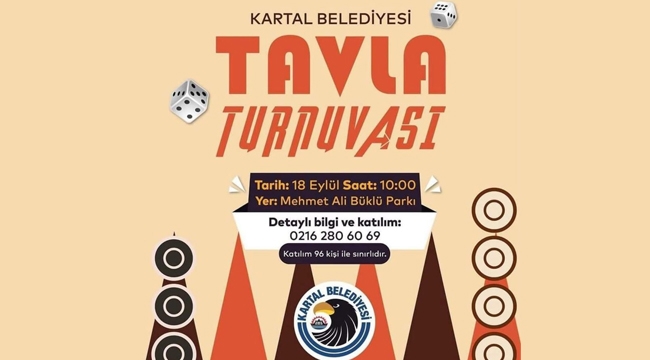 Kartal'da Tavla Turnuvası Heyecanı Başlıyor