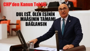 CHP'den Kanun Teklifi :Dul Eşe, Ölen Eşinin Maaşının Tamamı Bağlansın