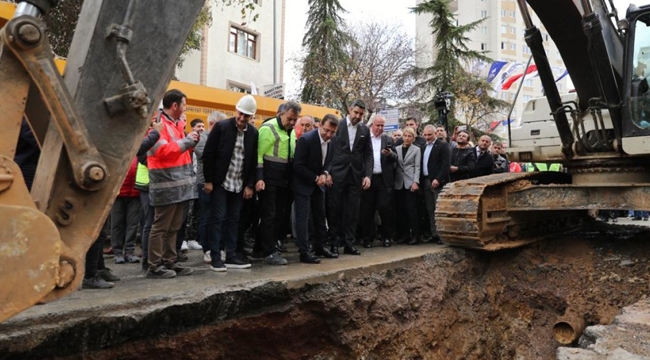 İmamoğlu ve Kartal Belediye Başkanı Yüksel, Devam Eden Altyapı Çalışmalarını İnceledi