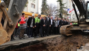 İmamoğlu ve Kartal Belediye Başkanı Yüksel, Devam Eden Altyapı Çalışmalarını İnceledi
