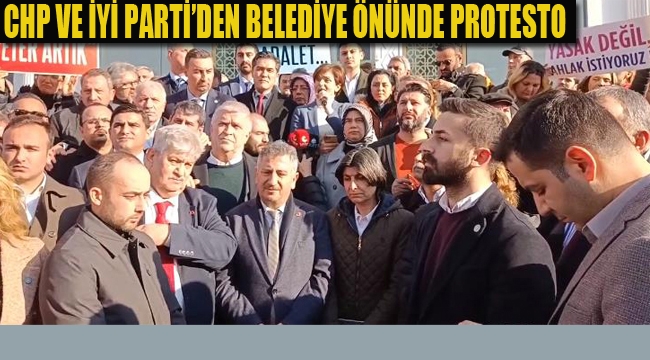 CHP ve İyi Parti, Tuzla Belediyesi Önünde Skandal Olayı Protesto Etti