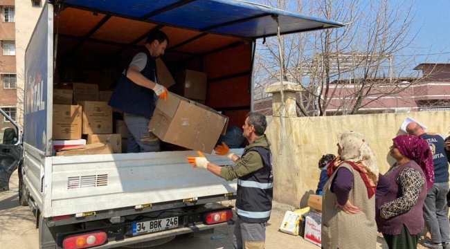 Kartal Belediyesi Deprem Bölgesinde Yardım Çalışmalarına Devam Ediyor
