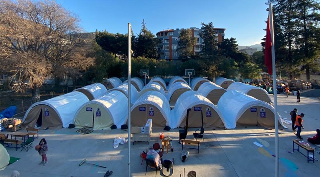 Kartal Belediyesi Hatay'da Afet Koordinasyon Çadırı Kurdu