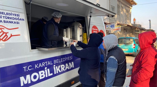 Kartal Belediyesi'nden Hatay'da Günlük 3 Öğün Yemek İkramı Hizmeti