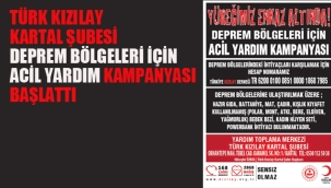 Türk Kızılay Kartal Şubesi'nden Acil Yardım Kampanyası
