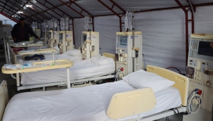 Hatay'da Sahra Diyaliz Merkezi Kuruldu